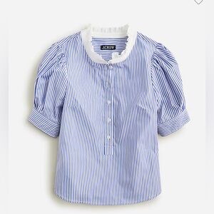 J. Crew Puff-sleeve button-front shirt